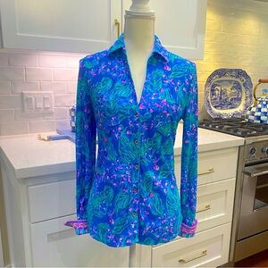 Lilly Pulitzer Marlena Button down Medium UPF 50